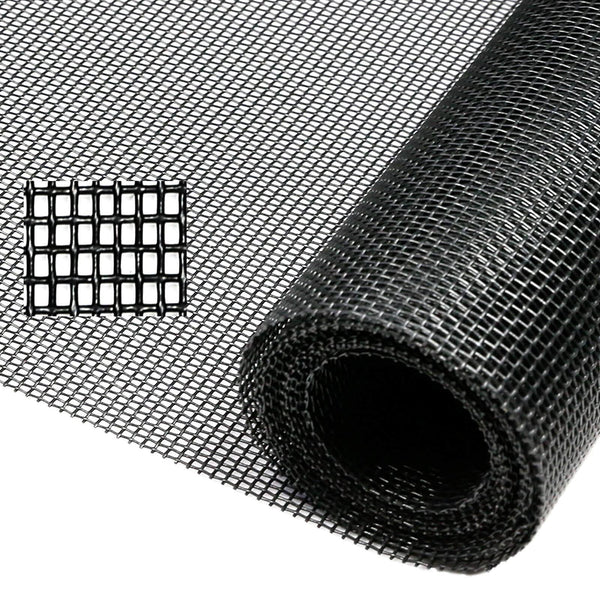 TOOLTRIZ Pet Proof Window Screen Replacement, 39�� x 100" Upgraded Thicken Charcoal Fiberglass Mesh for Sliding Pet Screen Door Repair Kit - Screen
